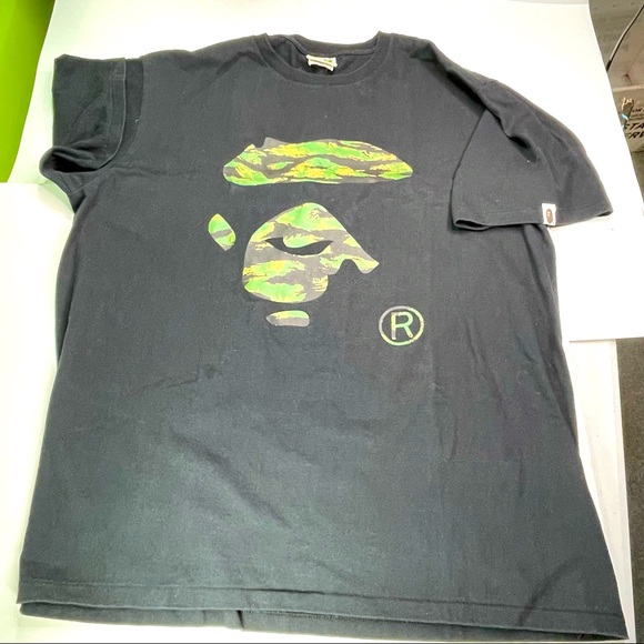 Bape Other - Bape Camo Ape Face Mens XXL Black Double Sided Short Sleeve Tee Shirt